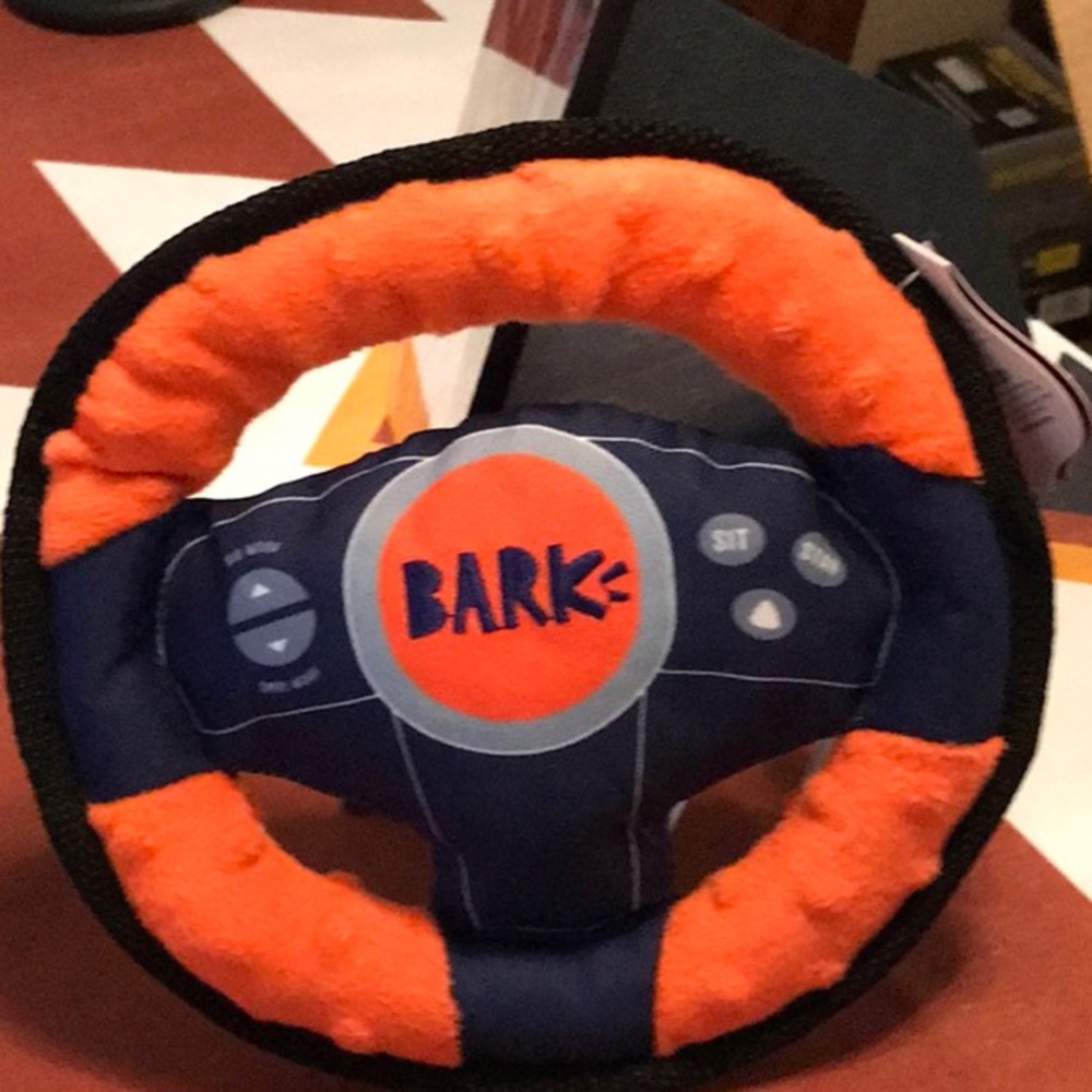 3/for $20 in a BUNDLE -Bark Honky if You’re Hairy steering wheel squeaker toy